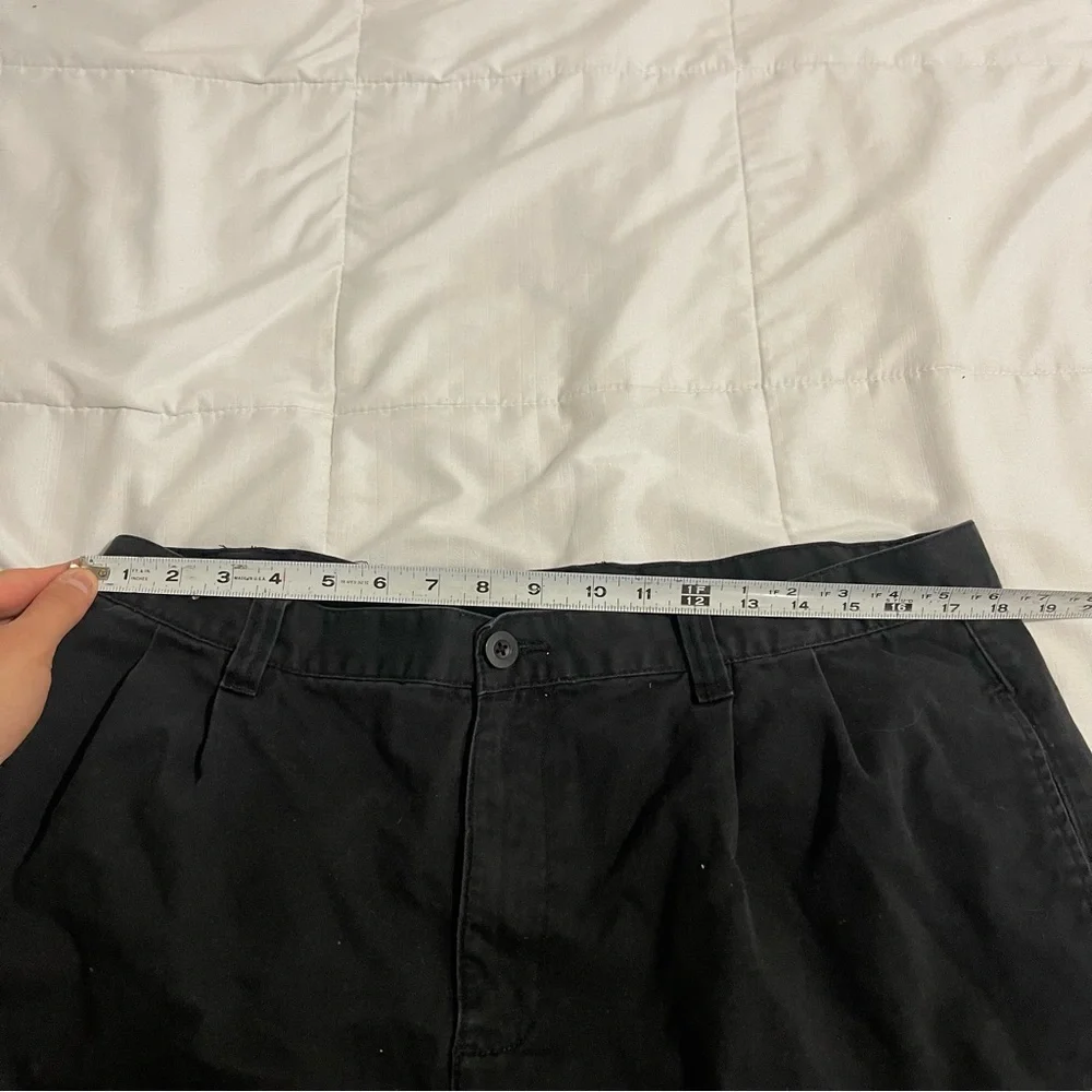 Merona Shorts‎ Men Size 38 Black Cotton Chino Solid Casual Lightweight Pockets
